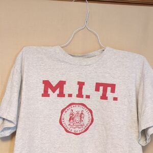 Massachusetts Institute Of Technology MIT Vintage Gray T-Shirt Size Large